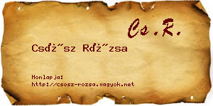 Csősz Rózsa névjegykártya