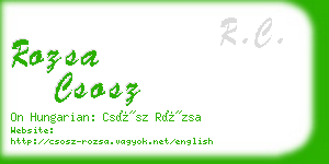 rozsa csosz business card